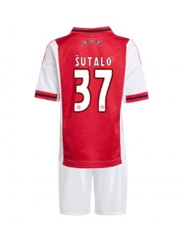 Billige Ajax Josip Sutalo #37 Hjemmedraktsett Barn 2025-26 Kortermet (+ Korte bukser)